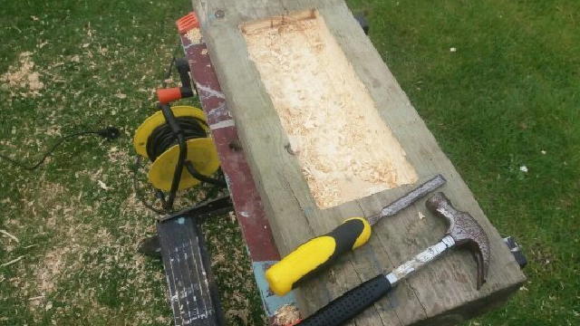  and tidy it all up. Like in the picture. Drill drainage holes going through the material.