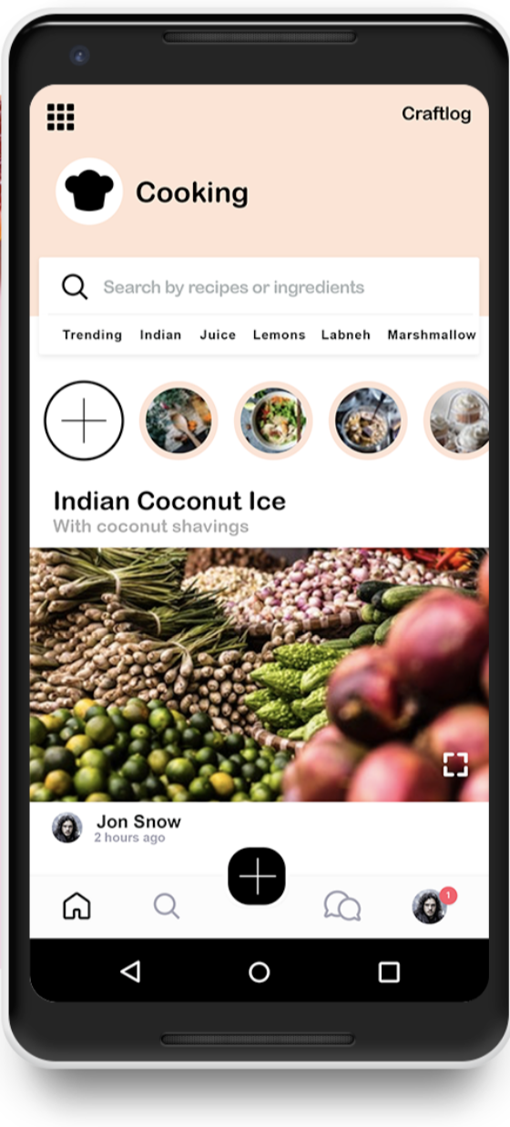 App running on Android phone